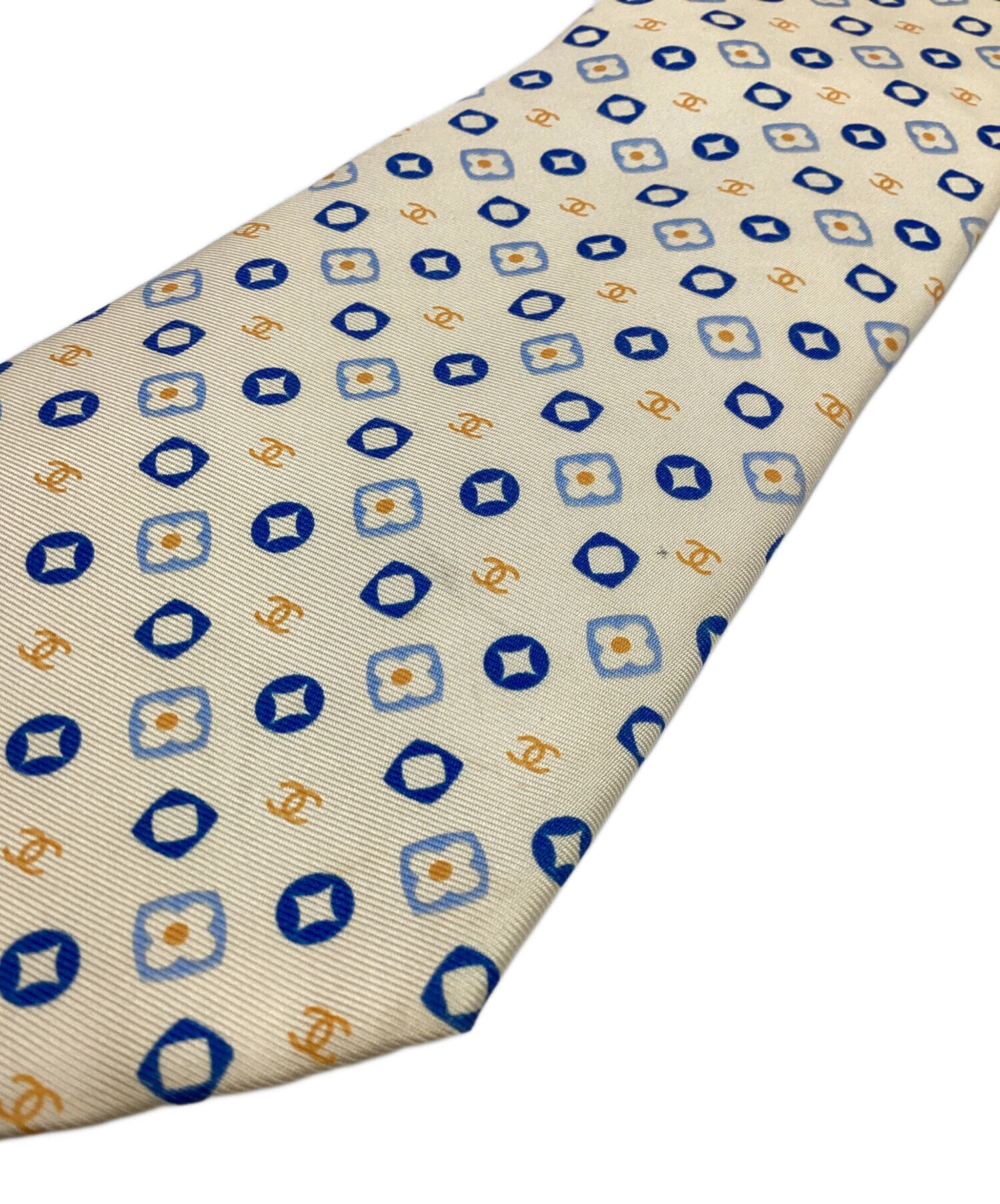 中古・古着通販】CHANEL (シャネル) シルクネクタイ ライトイエロー