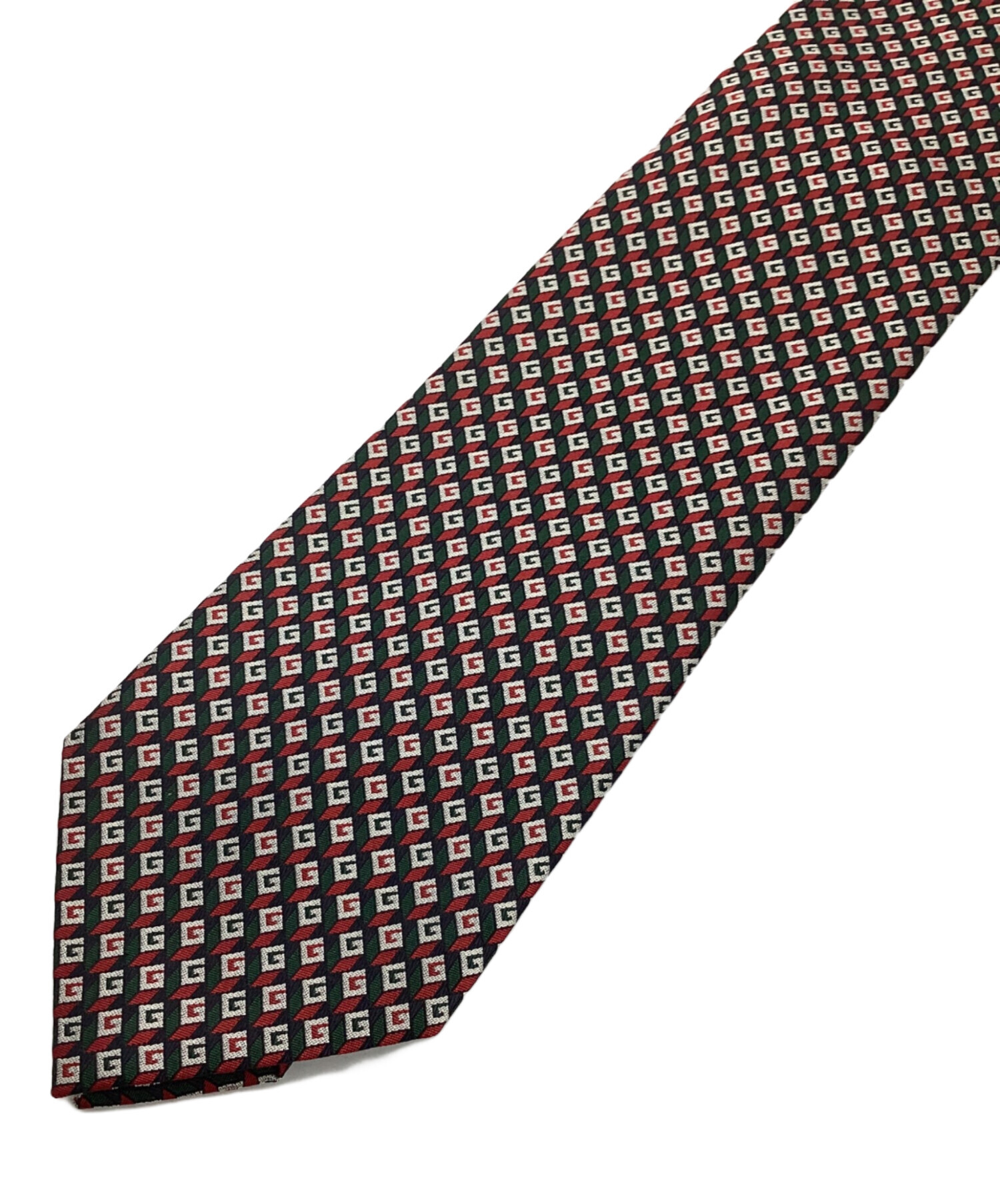 中古・古着通販】GUCCI (グッチ) シルクネクタイ レッド×グリーン
