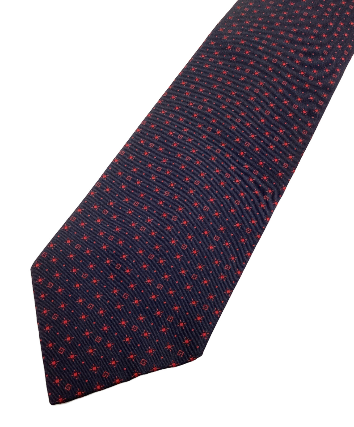 中古・古着通販】GUCCI (グッチ) シルクネクタイ ネイビー×レッド