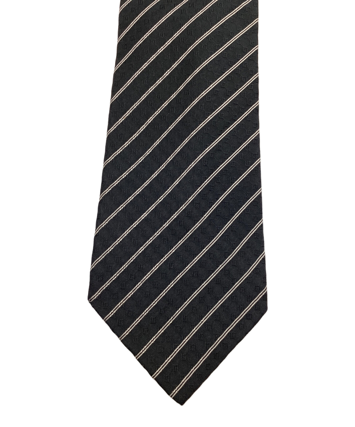 中古・古着通販】GUCCI (グッチ) シルクネクタイ ブラック サイズ:記載