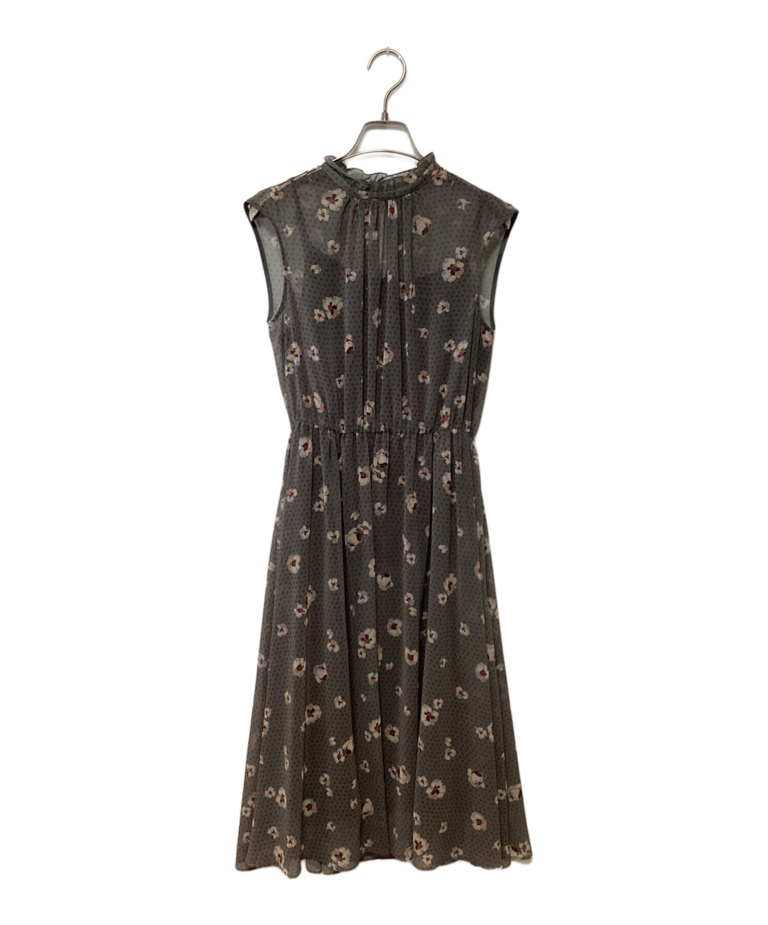 中古・古着通販】ANAYI (アナイ) ノースリーブワンピース グレー