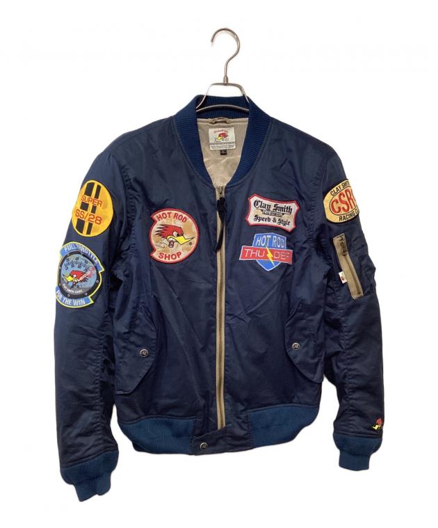 価格66000円【未使用品】24SS BLOUSON MA-1 TYPE 中古・古着通販】CLAY SMITH (クレイスミス) MA-1ジャケット ネイビー