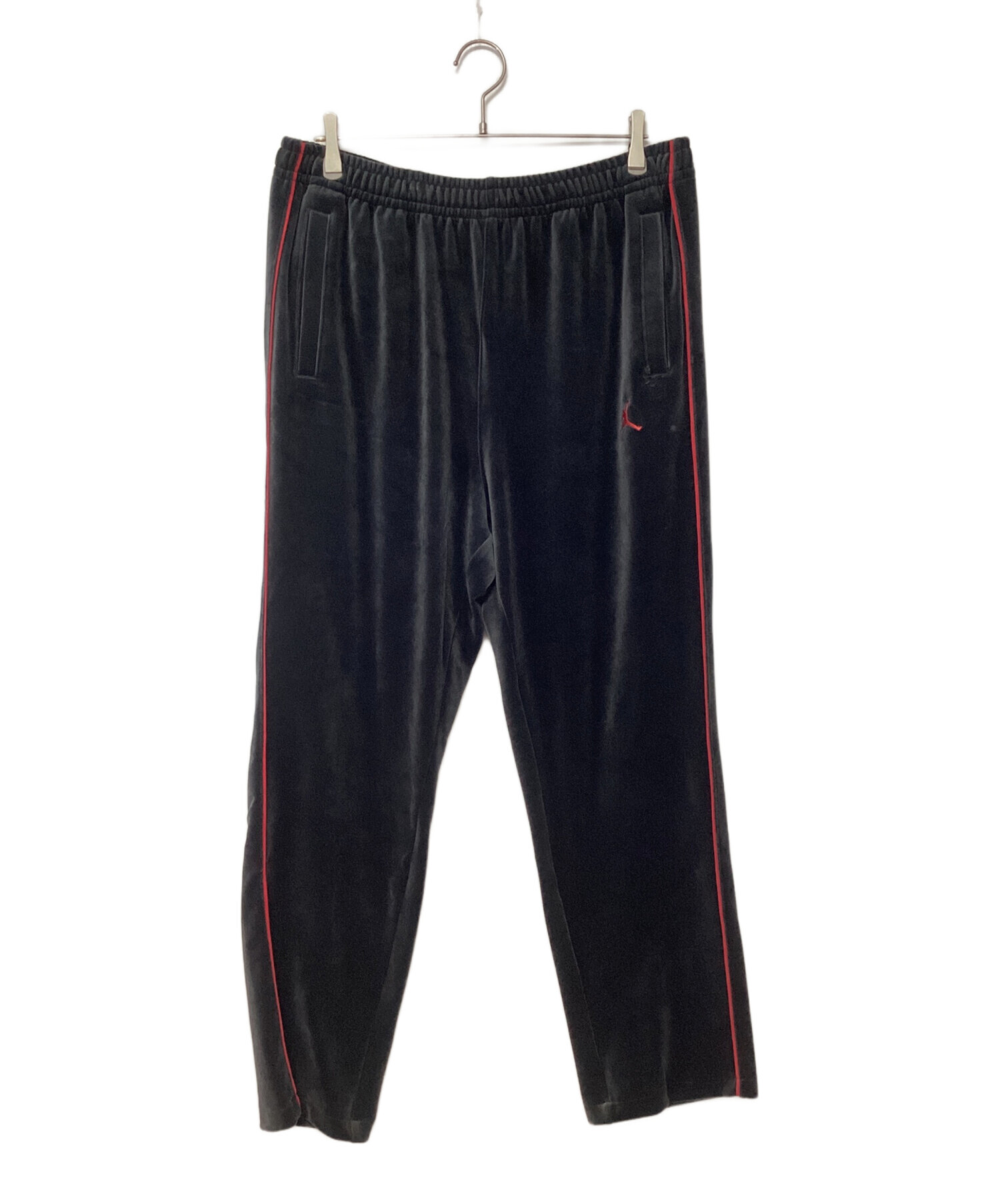 JORDAN ジョーダン トラックパンツ ジョガー ウォームアップ ツートン古着 中古・古着通販】JORDAN (ジョーダン) ベロア トラックパンツ ブラック