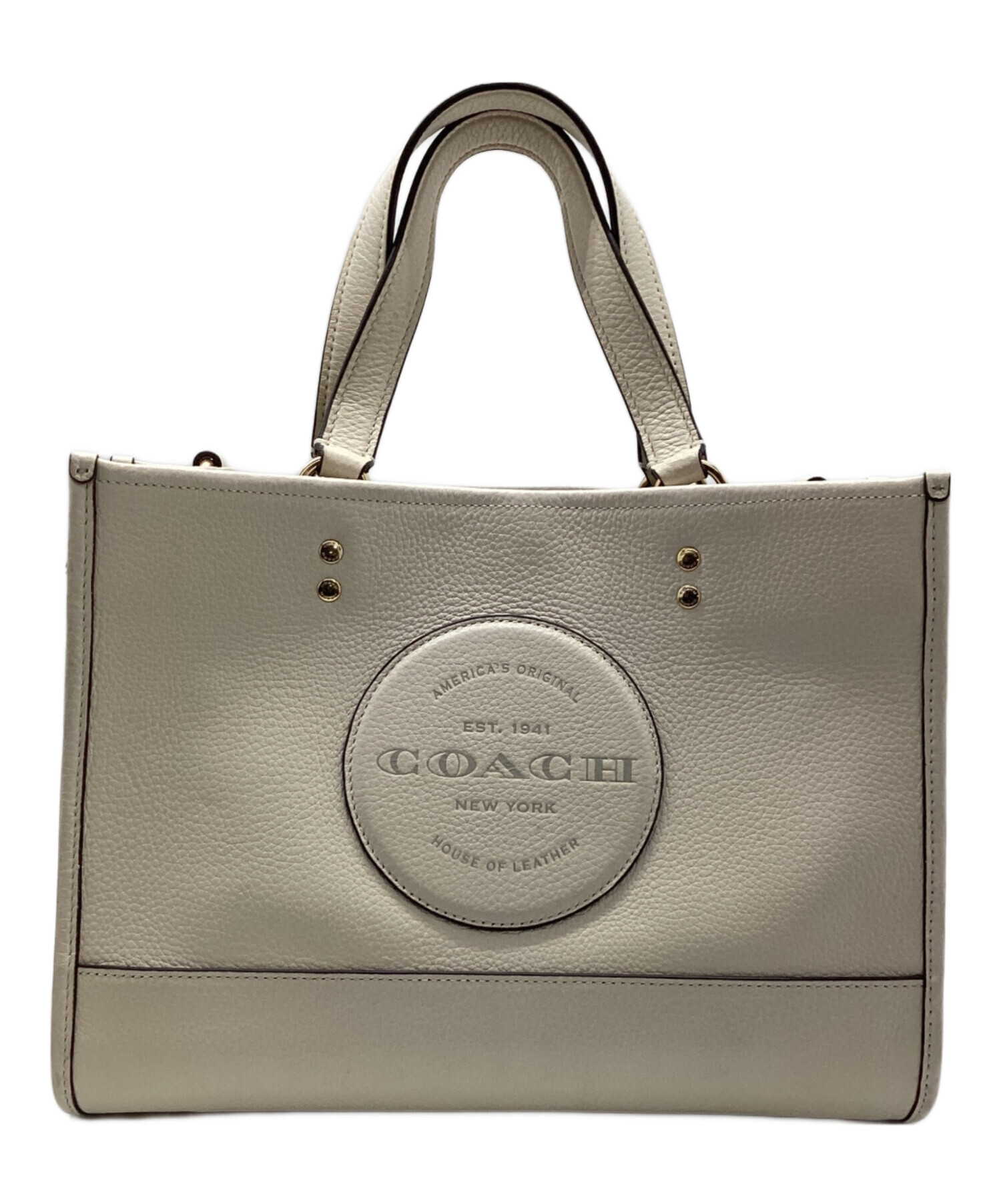 中古・古着通販】COACH (コーチ) ハンドバッグ クリーム｜ブランド 