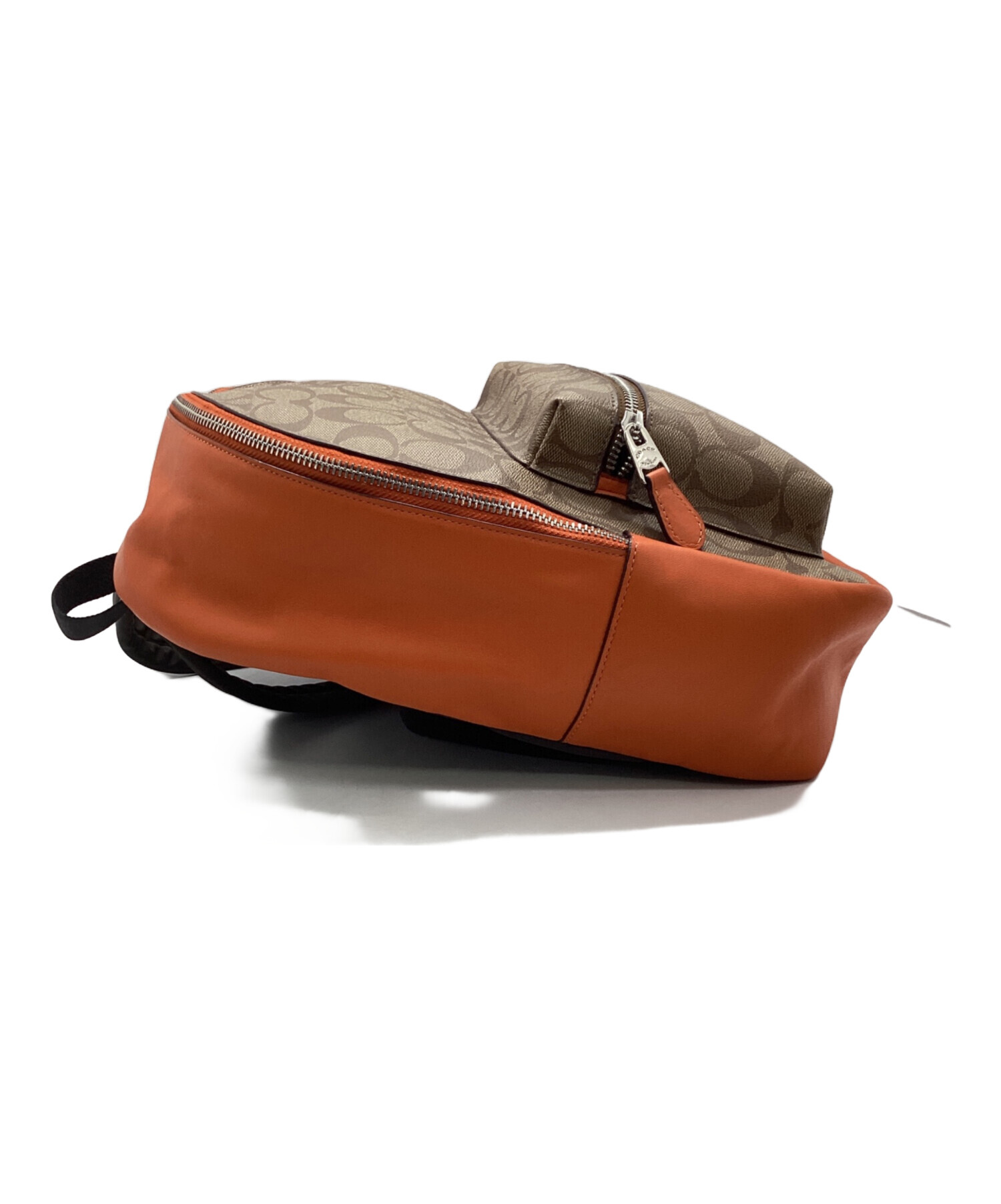 中古・古着通販】COACH (コーチ) リュック ベージュ×オレンジ 