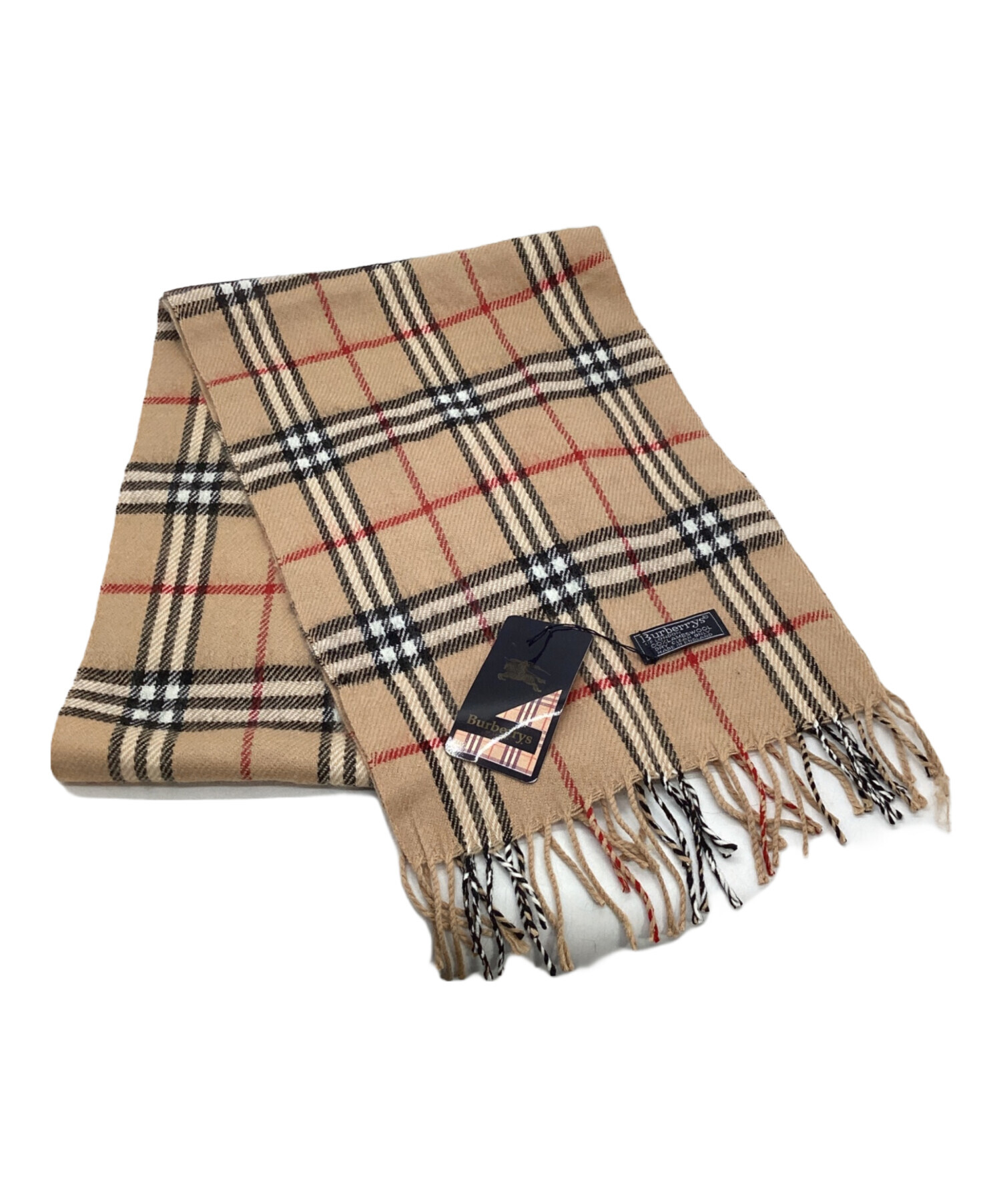 Burberryマフラー　新品　未使用 タグ付き　イングランド製　ベージュ Burberryマフラー 新品 未使用 ベージュ イングランド製 タグ付き