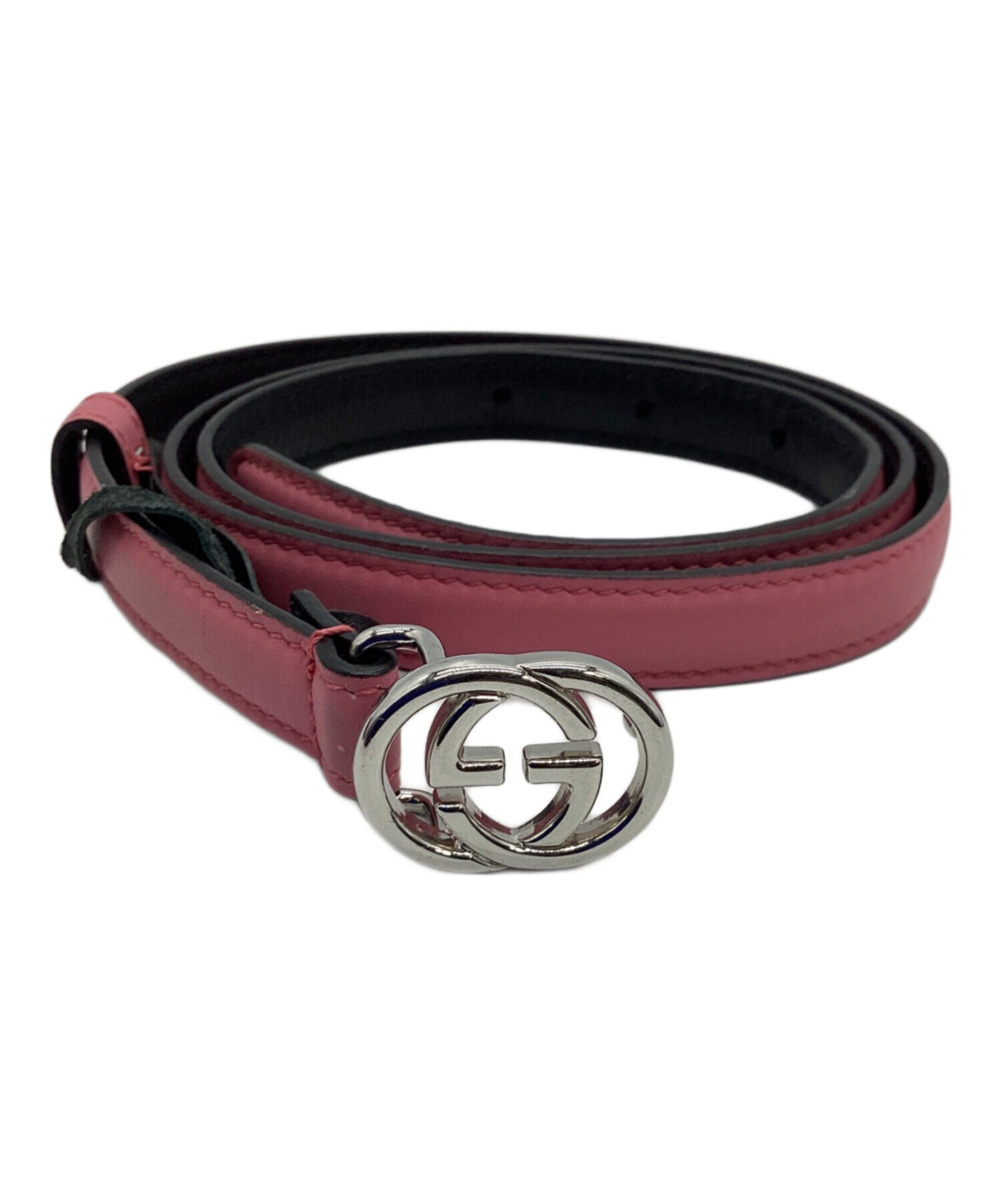 中古・古着通販】GUCCI (グッチ) インターロッキングベルト ピンク 