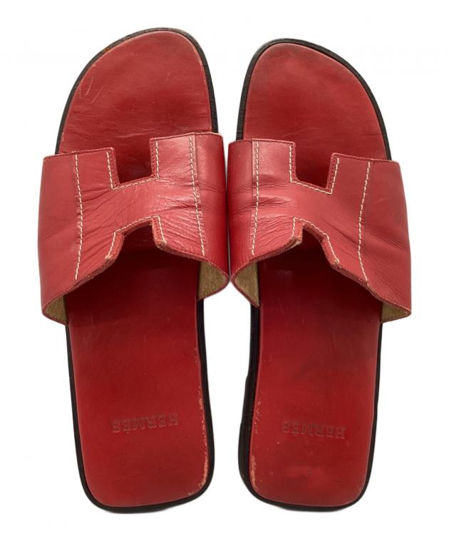 中古・古着通販】HERMES (エルメス) サンダル レッド サイズ:38