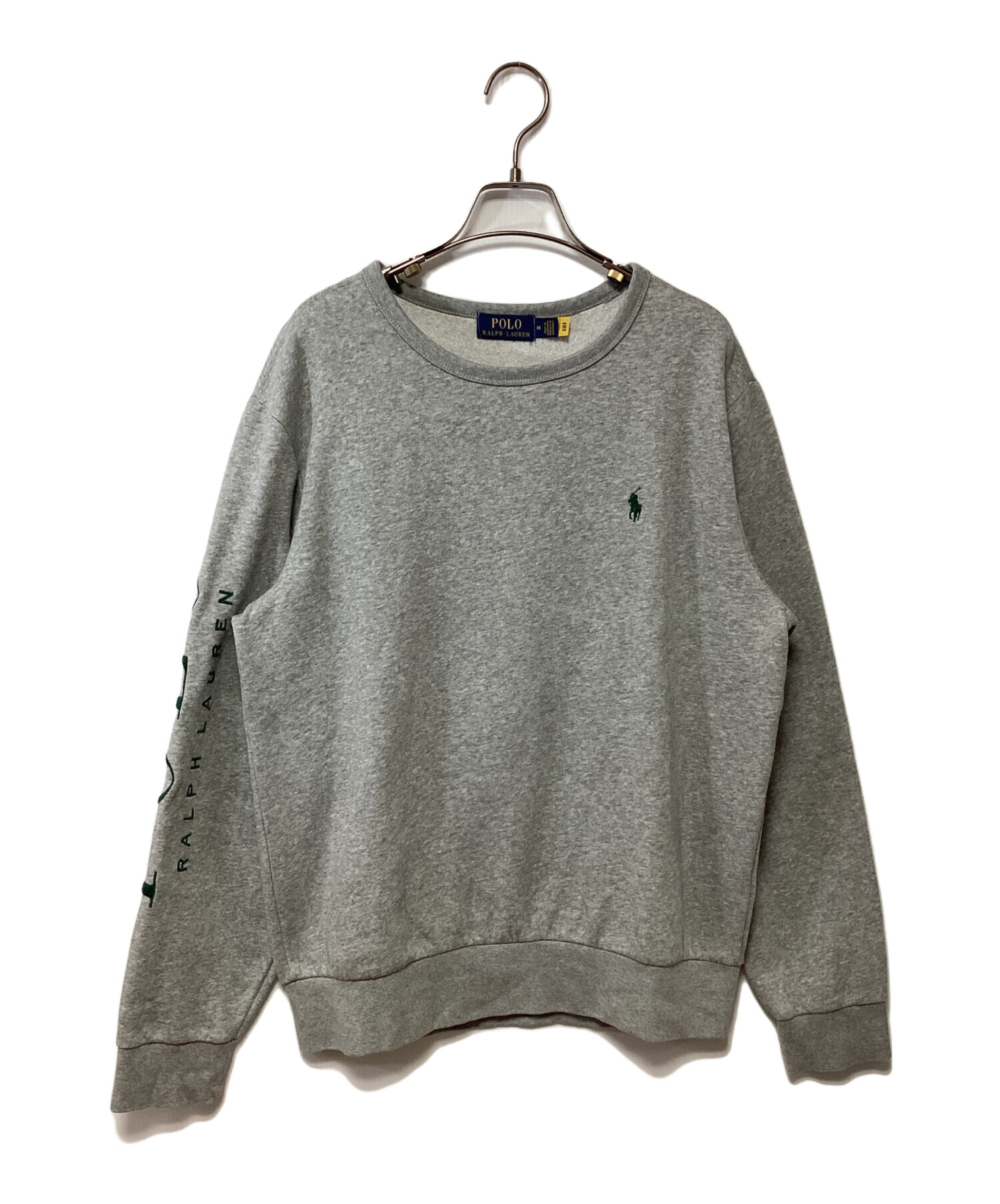 美品☆Polo Ralph Lauren グレー スウェット M 中古・古着通販】POLO RALPH LAUREN (ポロ・ラルフローレン
