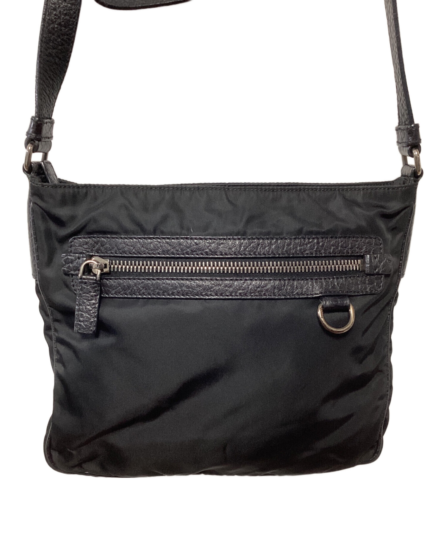 中古・古着通販】PRADA (プラダ) ナイロンショルダーバッグ ブラック