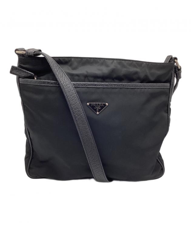 中古・古着通販】PRADA (プラダ) ナイロンショルダーバッグ ブラック