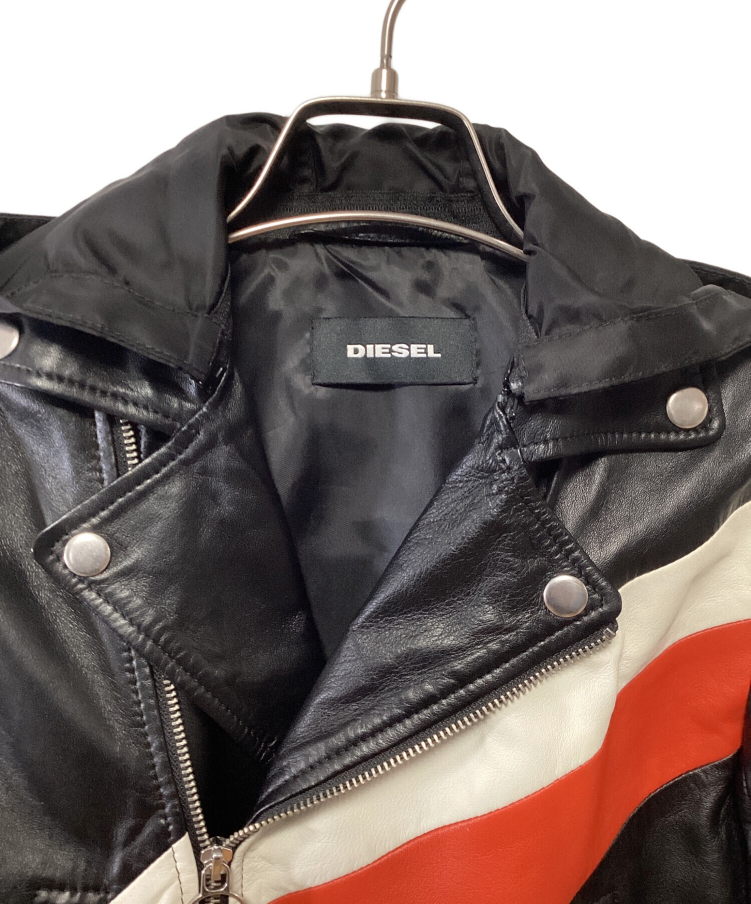 中古・古着通販】DIESEL (ディーゼル) ダブルライダースジャケット