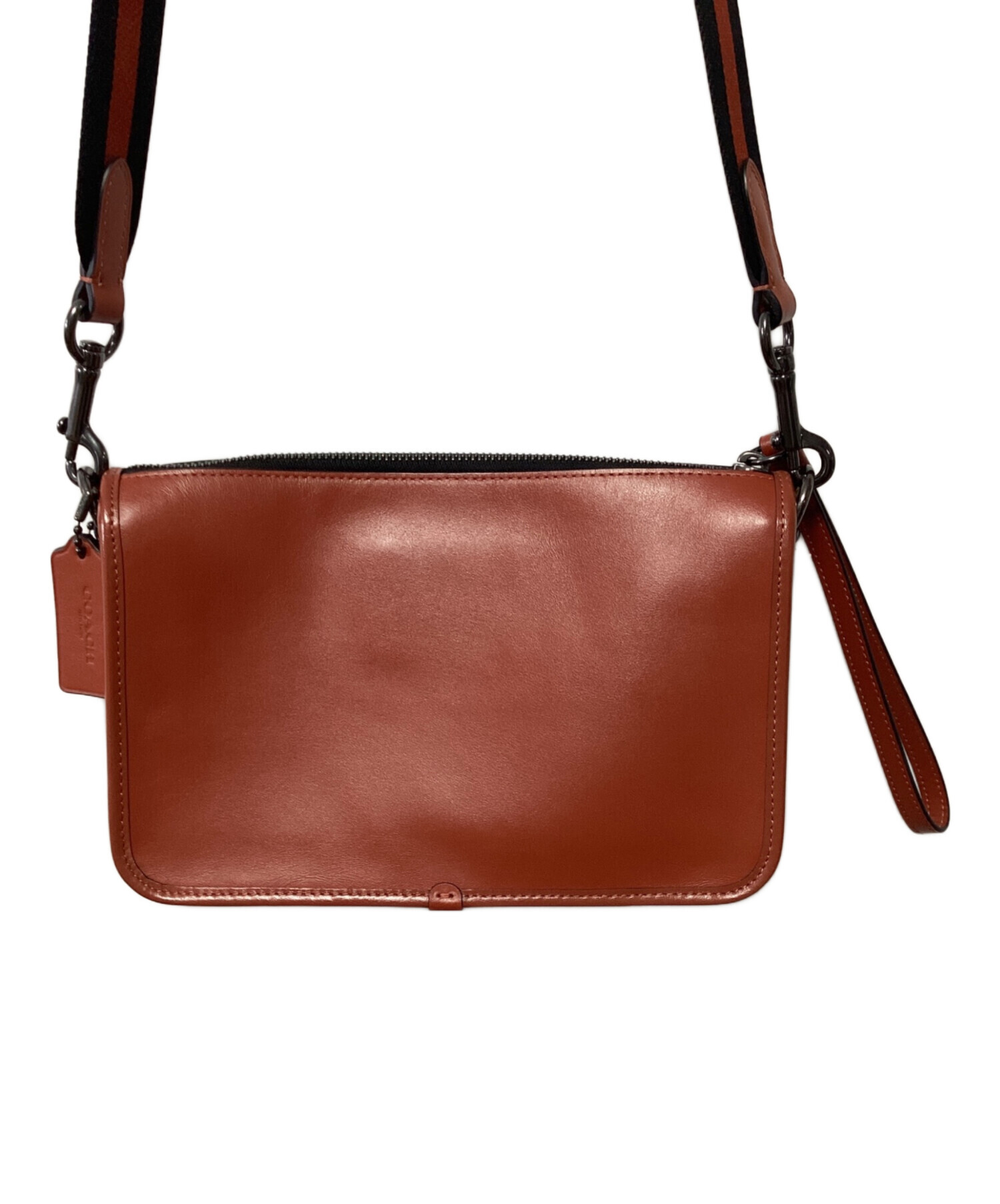 中古・古着通販】COACH (コーチ) ショルダーバッグ ブラウン×ブラック