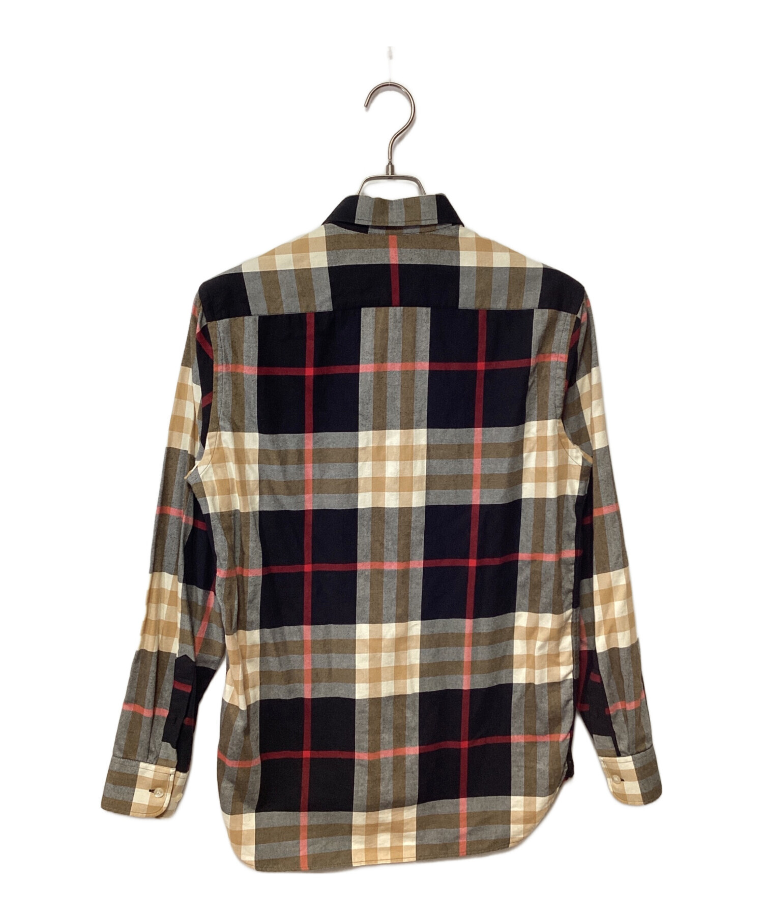 中古・古着通販】BURBERRY (バーバリー) 長袖シャツ ブラック×ベージュ 