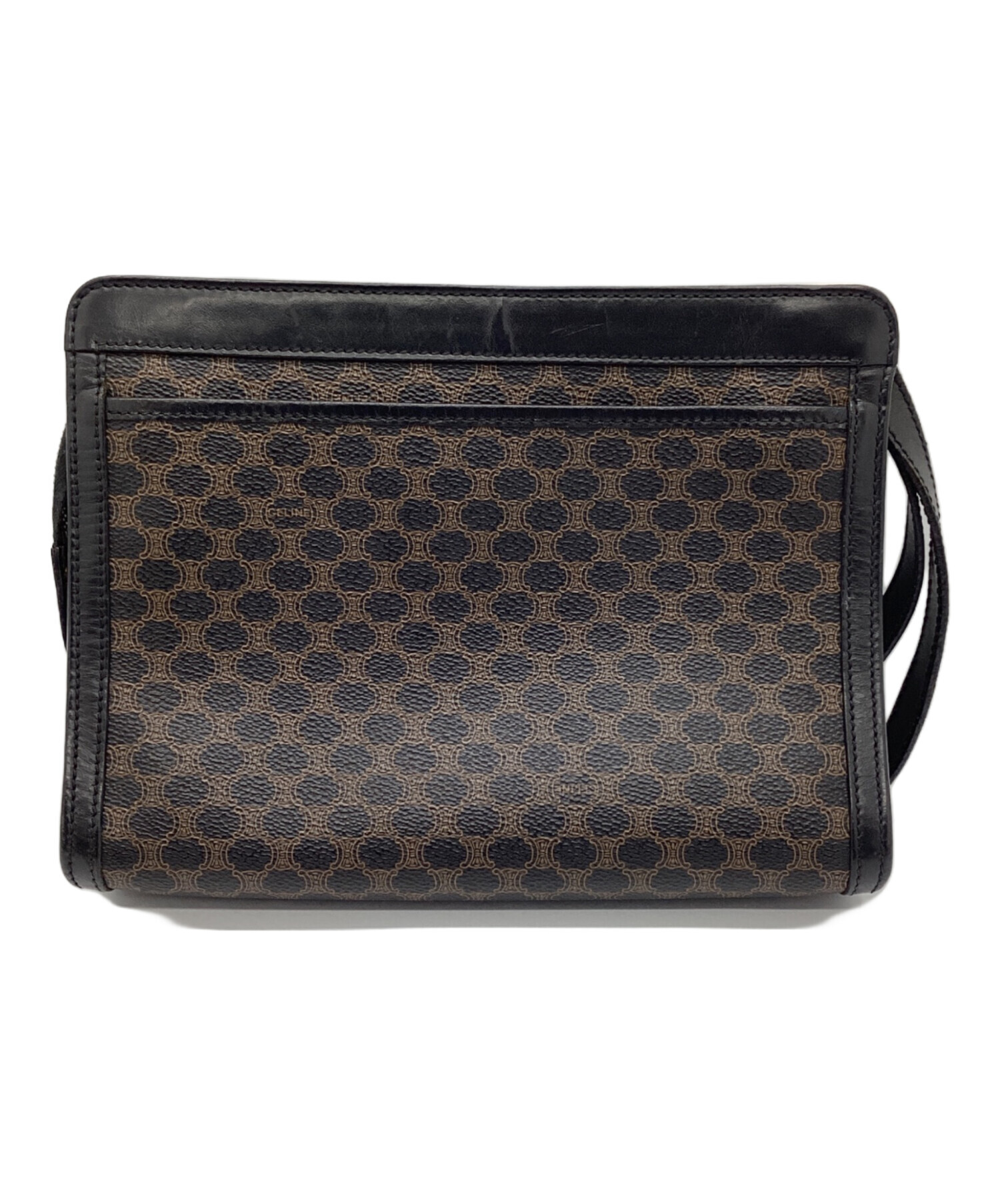 中古・古着通販】CELINE (セリーヌ) クラッチバッグ ブラック×ブラウン
