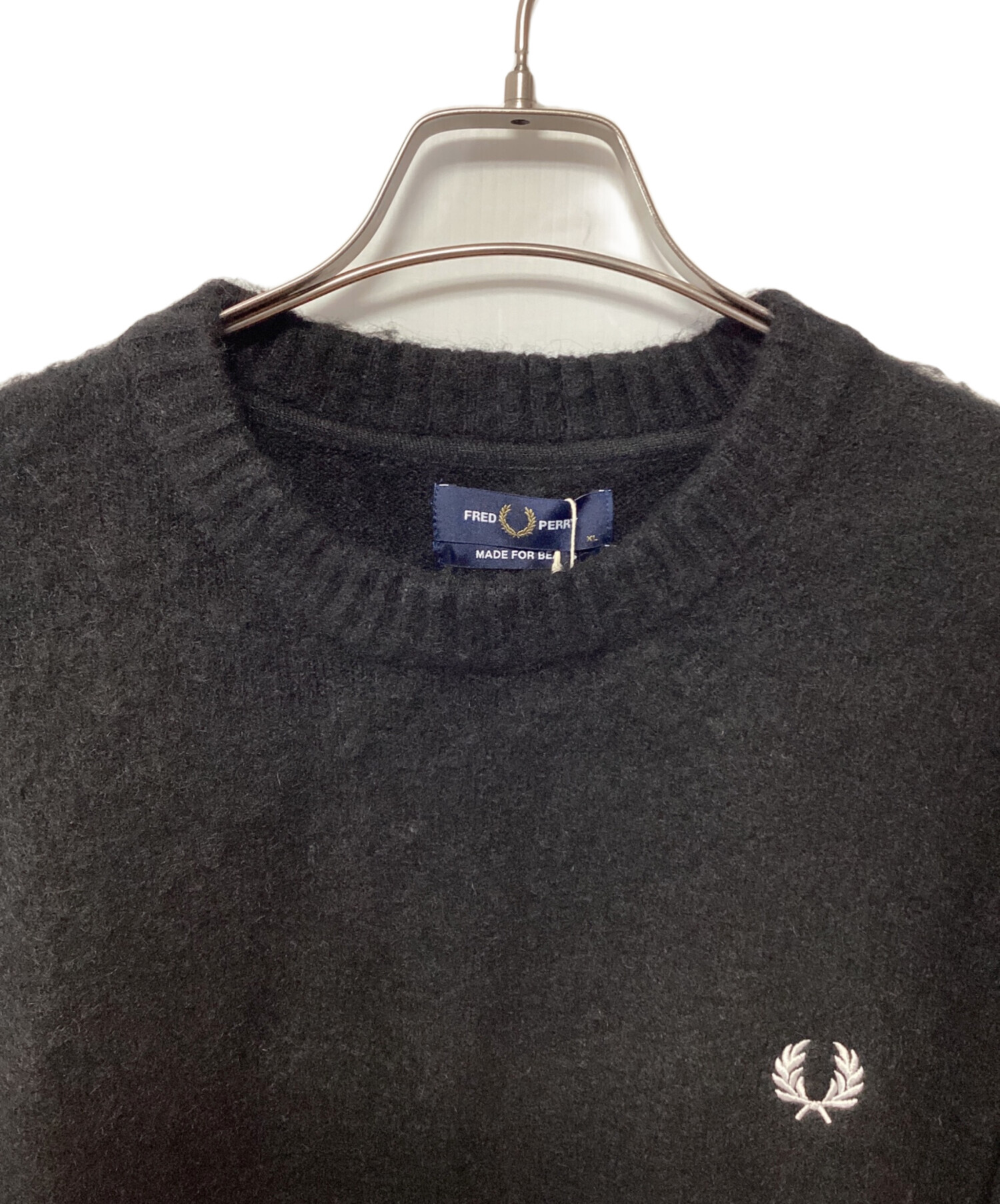 中古・古着通販】FRED PERRY (フレッドペリー) 厚手ニット ブラック 