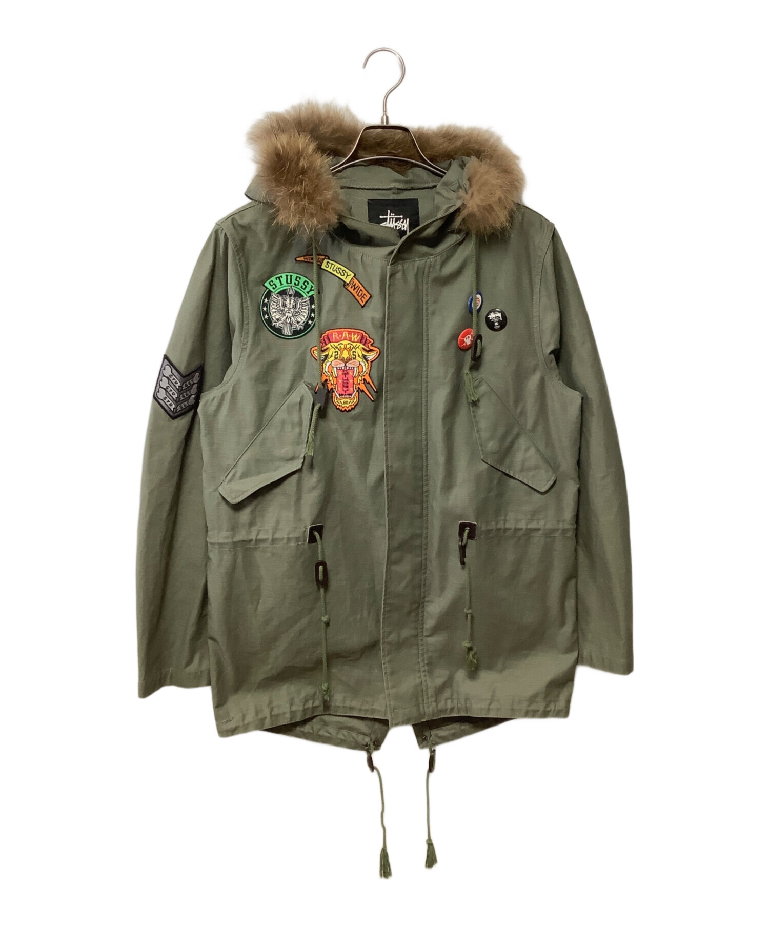 中古・古着通販】stussy (ステューシー) モッズコート カーキ サイズ