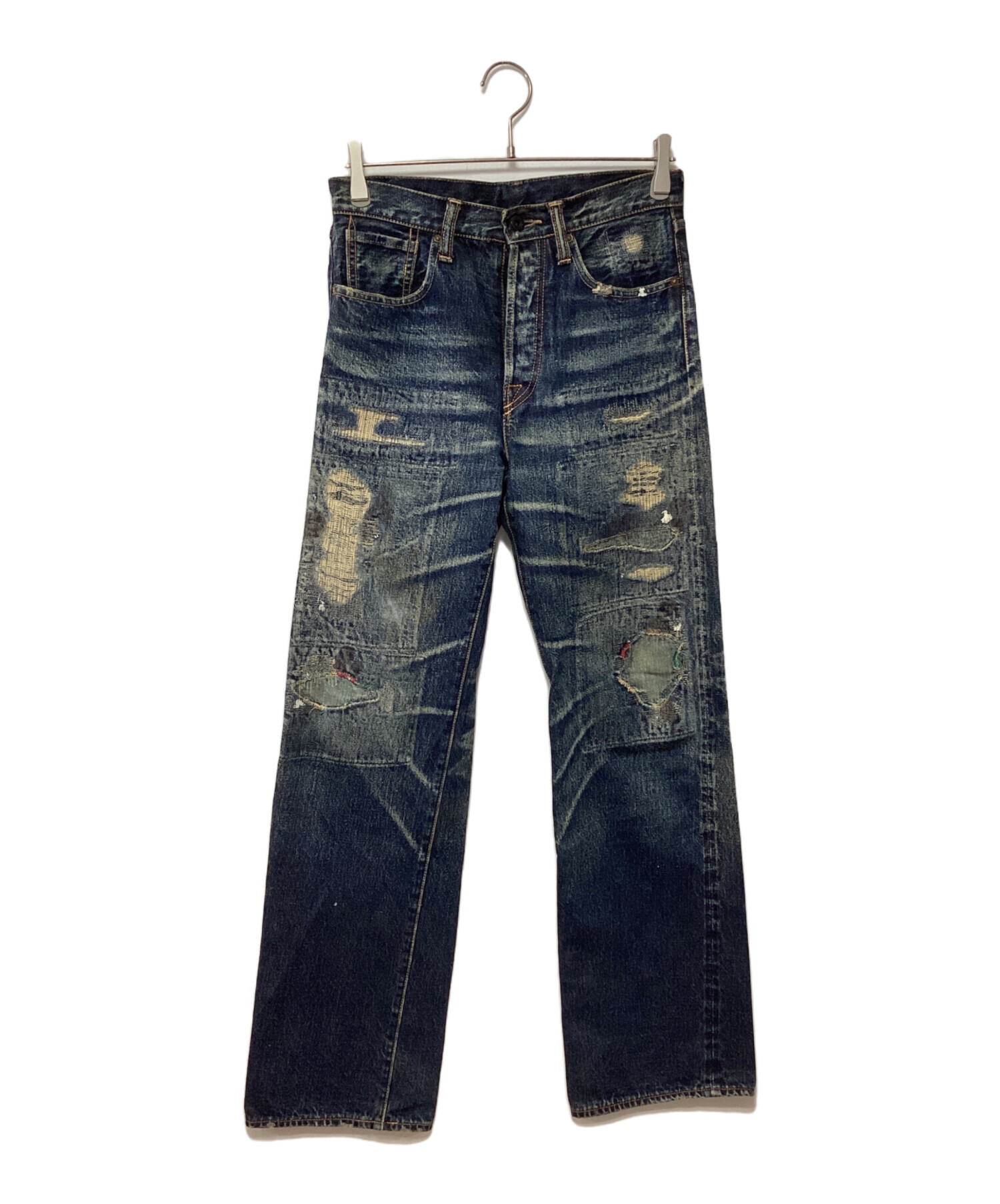 中古・古着通販】KAPITAL (キャピタル) ダメージ加工ジーンズ 中古・古着通販】KAPITAL (キャピタル) ダメージ加工ジーンズ