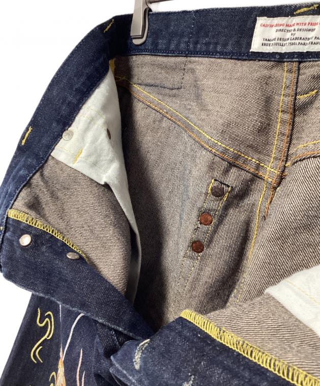 中古・古着通販】EVISU (エヴィス) 龍虎刺繍デニムパンツ インディゴ