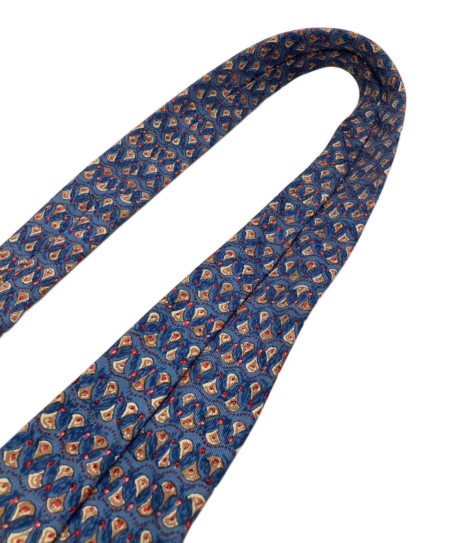 中古・古着通販】HERMES (エルメス) シルクネクタイ ブルー サイズ 中古・古着通販】HERMES (エルメス) シルクネクタイ ブルー サイズ