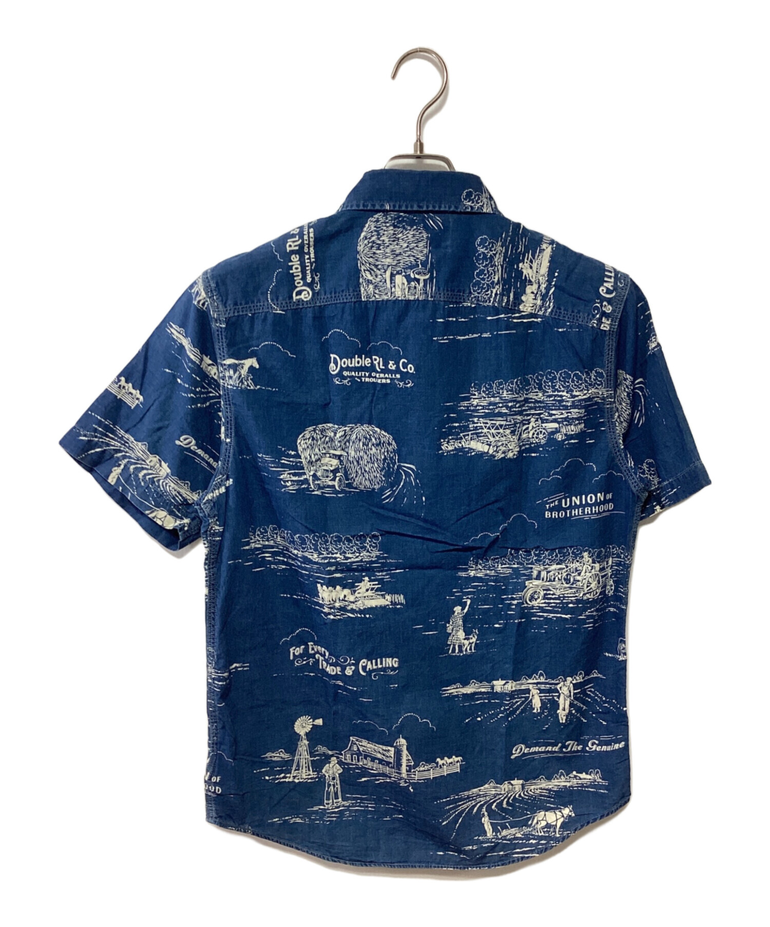 中古・古着通販】RRL (ダブルアールエル) 半袖シャツ インディゴ 中古・古着通販】RRL (ダブルアールエル) 半袖シャツ インディゴ