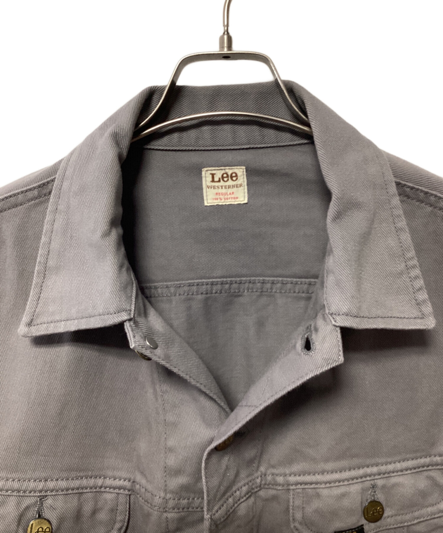中古・古着通販】LEE (リー) デニムジャケット グレー サイズ:XL