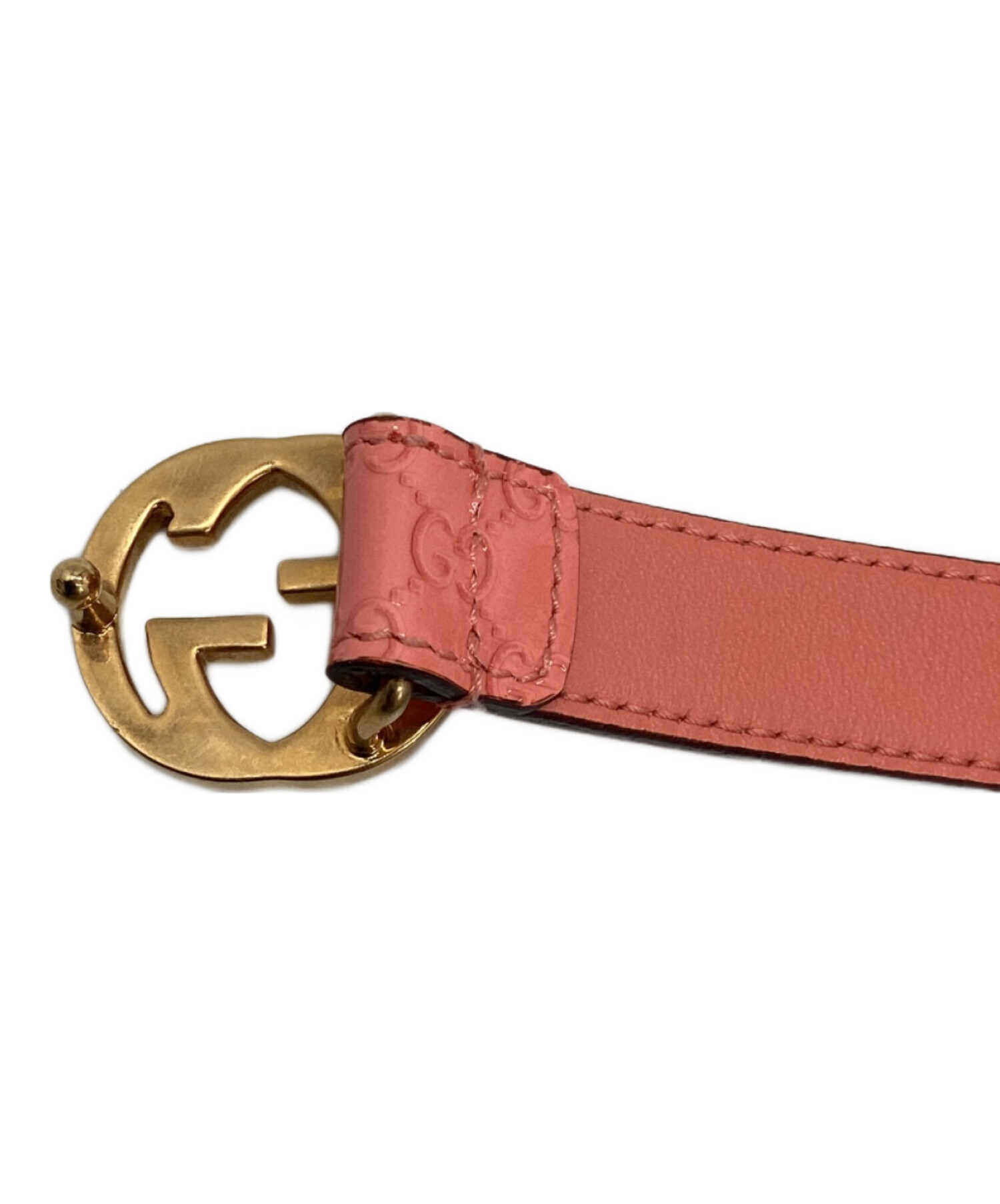 中古・古着通販】GUCCI (グッチ) ベルト ピンク×ゴールド｜ブランド