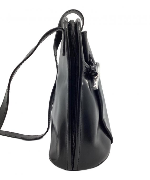 LONGCHAMP ロンシャン ショルダーバッグ  黒 【古着】【中古】【送料無料】 LONGCHAMP - LONGCHAMP ロンシャン ショルダーバッグ 黒 【古着