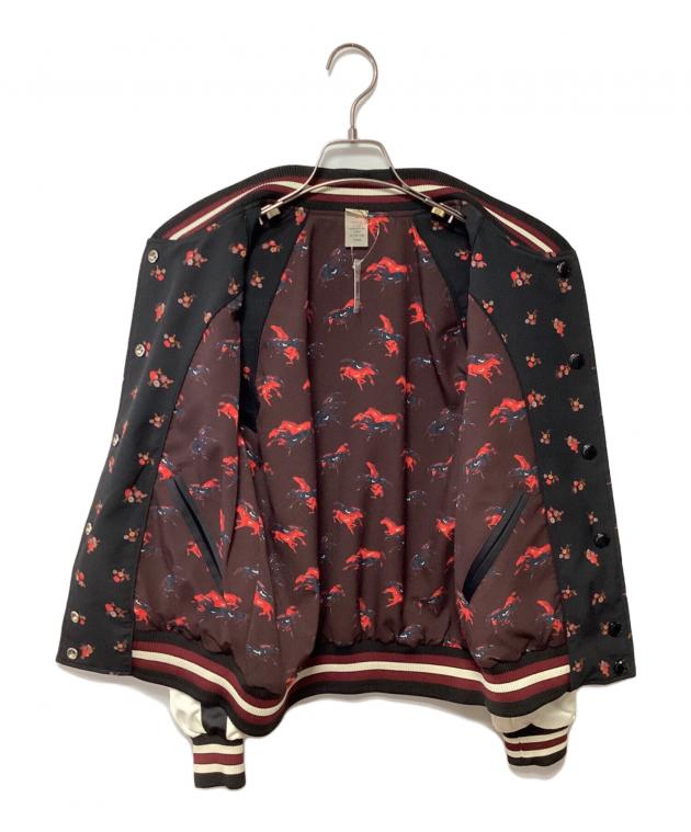 中古・古着通販】COACH (コーチ) スタジャン ブラック×ホワイト サイズ 中古・古着通販】COACH (コーチ) スタジャン ブラック×ホワイト サイズ