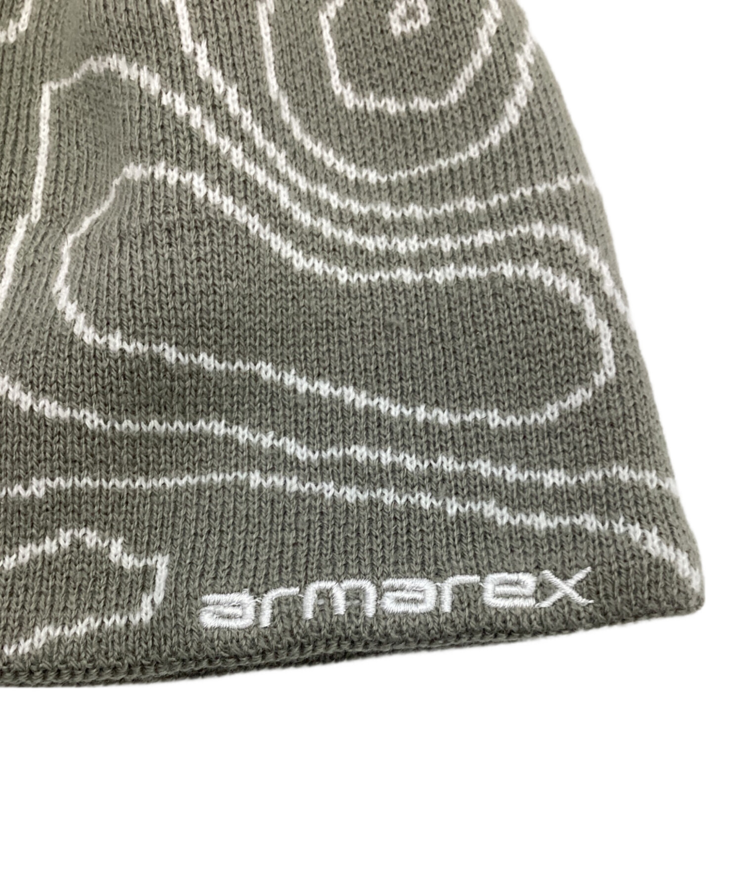 armarex 抽象地形模様 ニット帽 中古・古着通販】armarex (アルマレックス) ニット帽 ベージュ