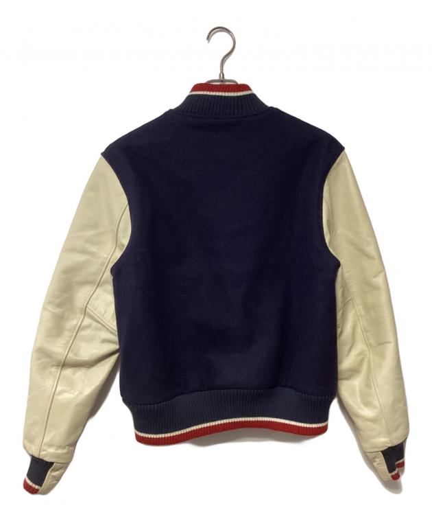 Golden Bear スタジャン ネイビー/クリーム　メンズ　古着 中古・古着通販】GB sport (ゴールデンベアスポーツ) レザースリーブ