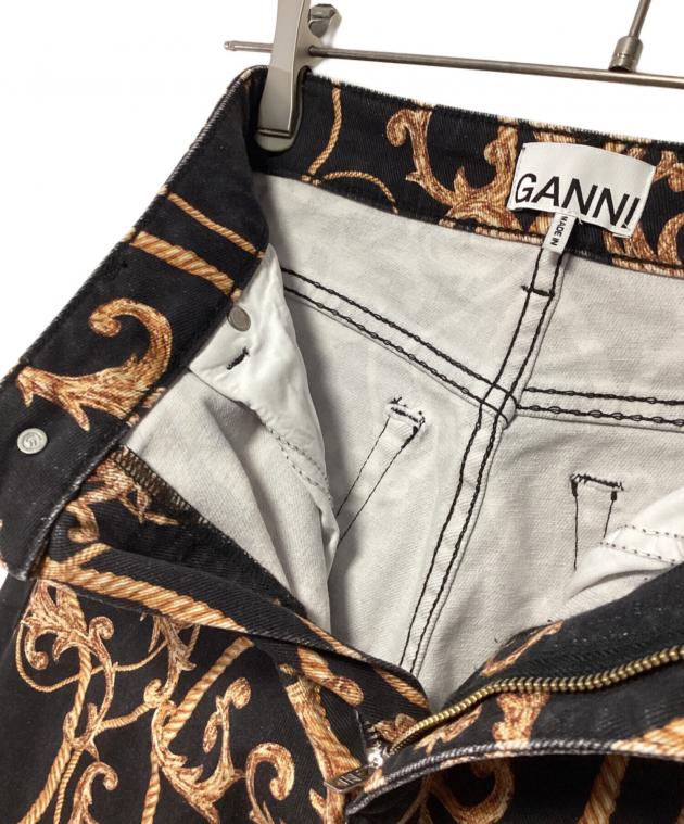 中古・古着通販】GANNI (ガニー) デニムパンツ ブラック×ブラウン
