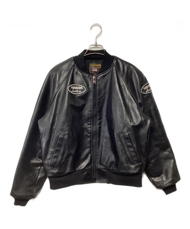 中古・古着通販】VANSON (バンソン) レザージャケット ブラック サイズ