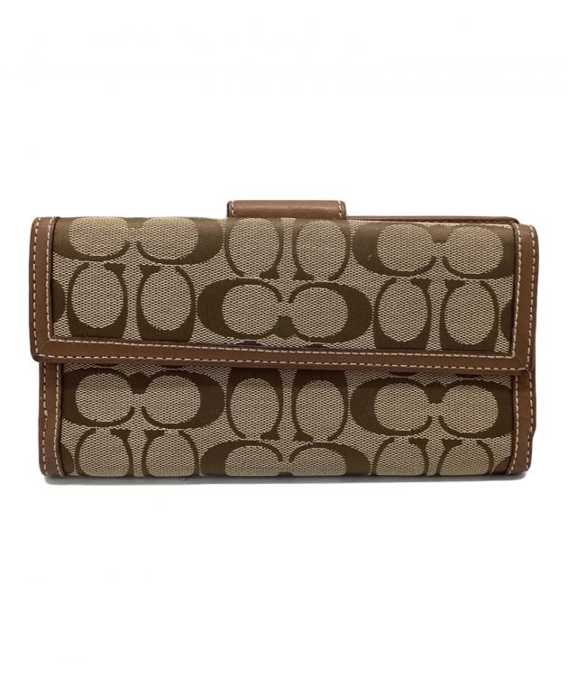 中古・古着通販】COACH (コーチ) 長財布 ベージュ｜ブランド・古着通販