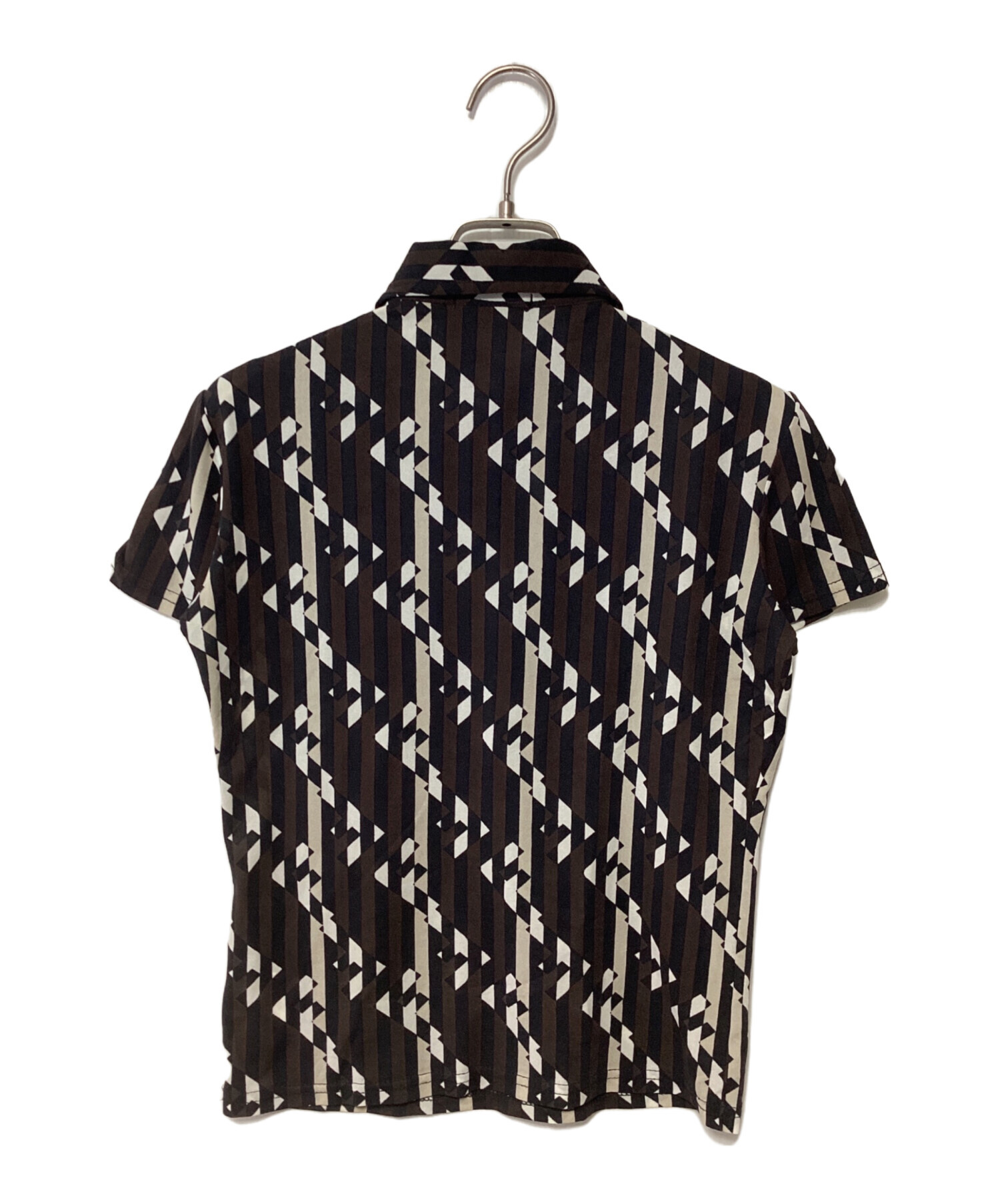 中古・古着通販】FENDI (フェンディ) 半袖シャツ ブラウン×ネイビー 