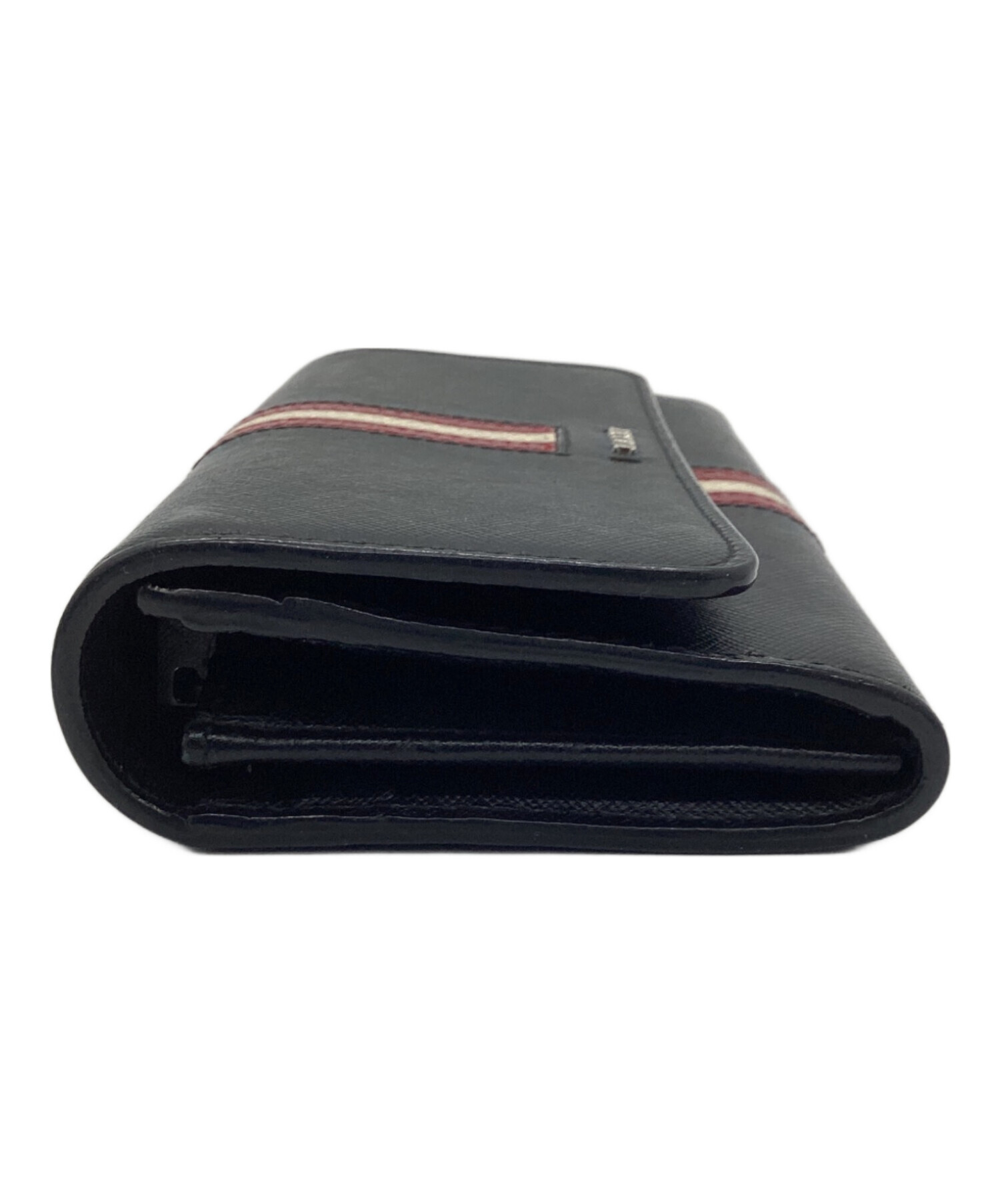 中古・古着通販】BALLY (バリー) 長財布 ブラック×レッド｜ブランド