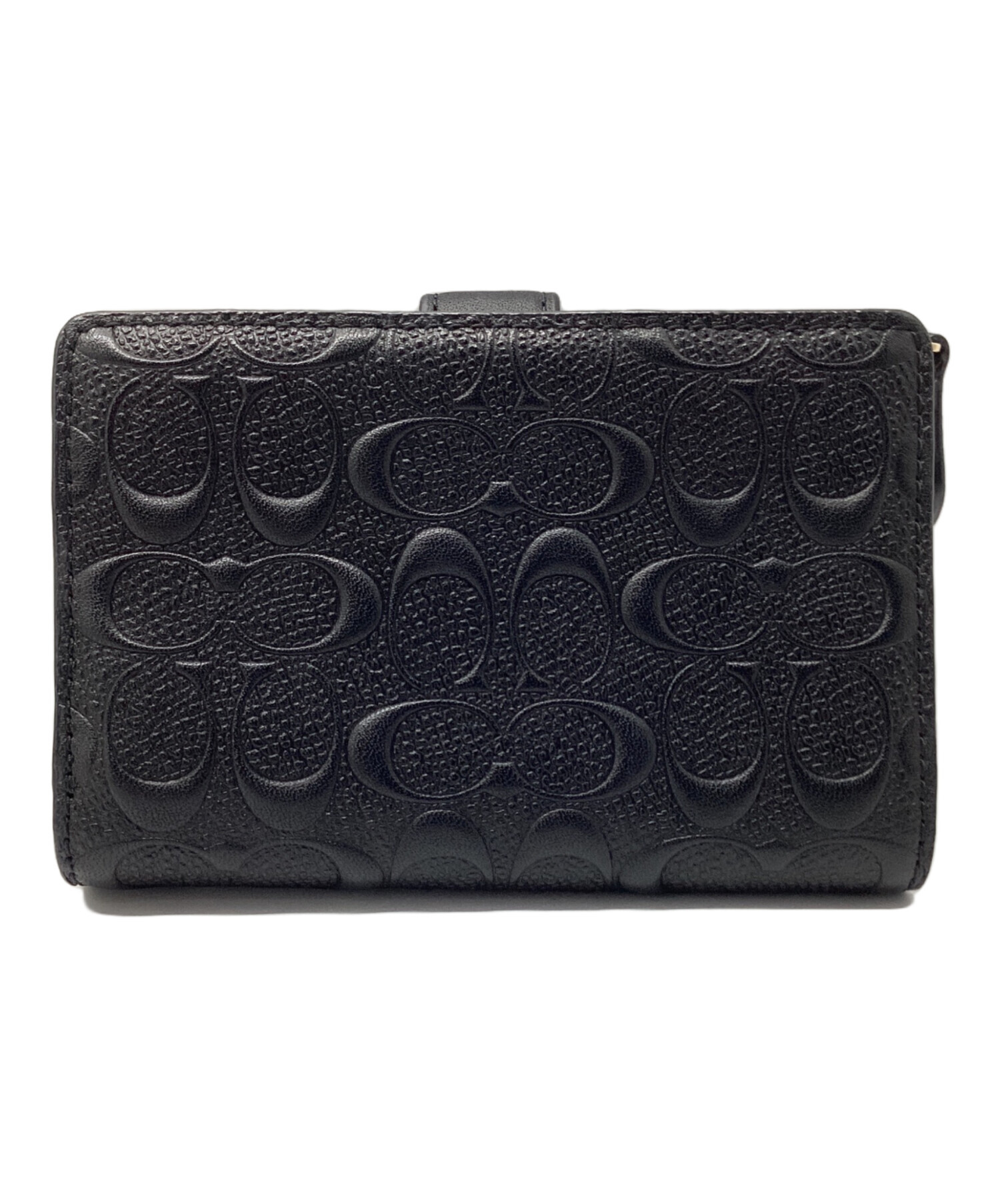 中古・古着通販】COACH (コーチ) 2つ折り財布 ブラック｜ブランド