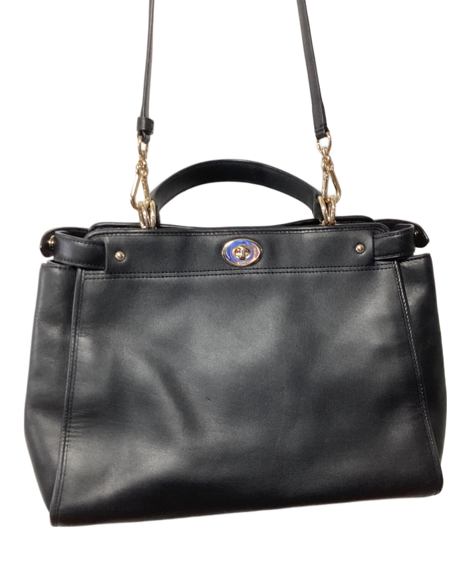 中古・古着通販】COACH (コーチ) 2WAY ハンドバッグ ブラック 