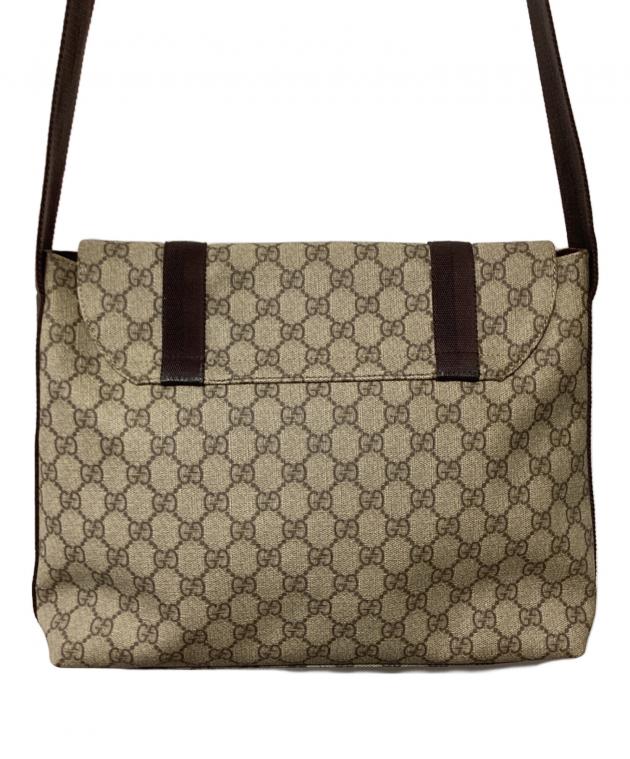 中古・古着通販】GUCCI (グッチ) メッセンジャーバッグ ベージュ