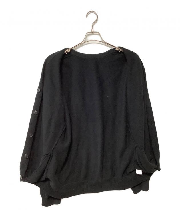crepuscule クレプスキュール　カーディガン　黒　ブラック　2 美品 中古・古着通販】crepuscule (クレプスキュール) 厚手カーディガン