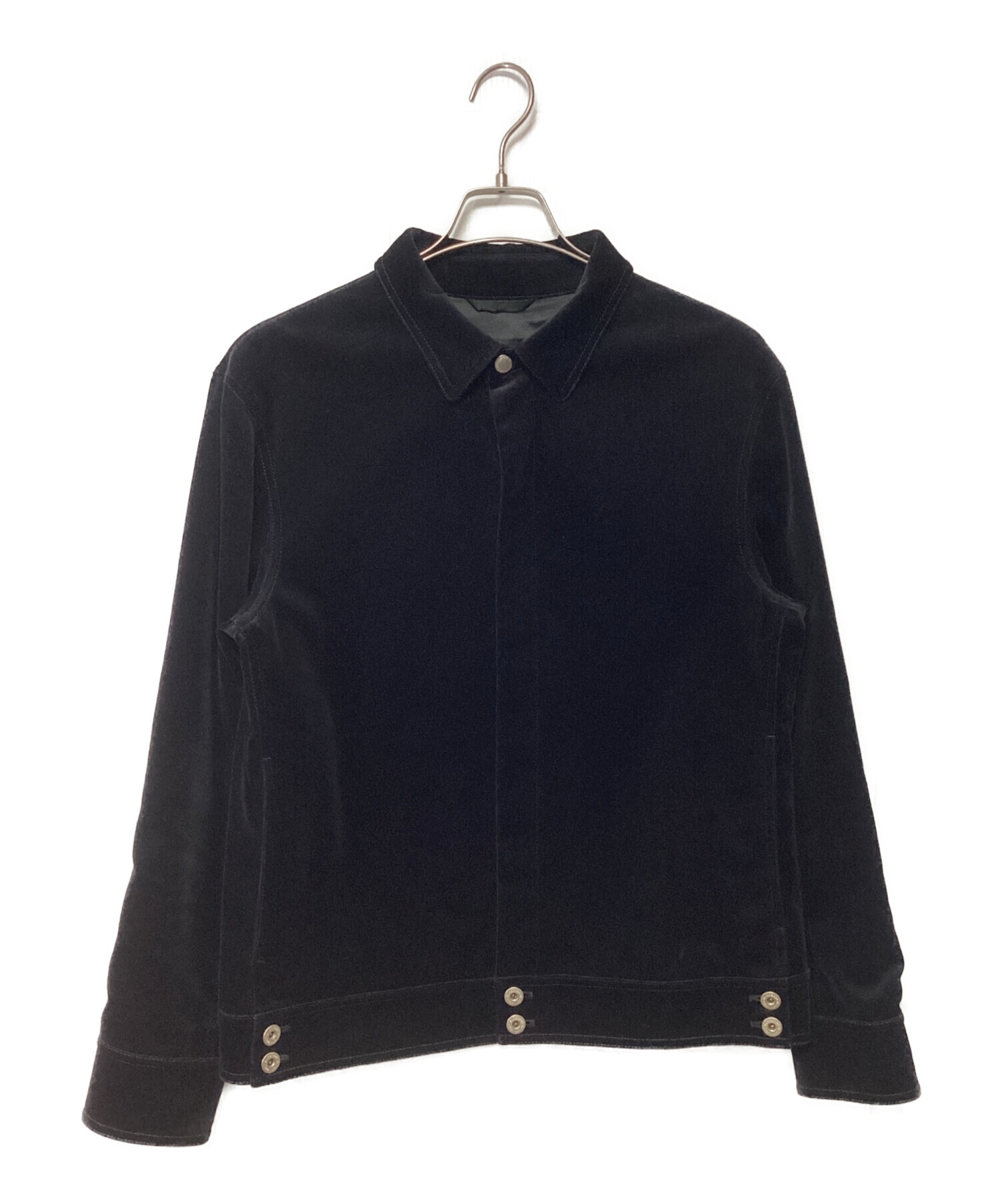 Burberry ベルベット ベロア ジャージ 黒 中古・古着通販】BURBERRY BLACK LABEL (バーバリーブラックレーベル