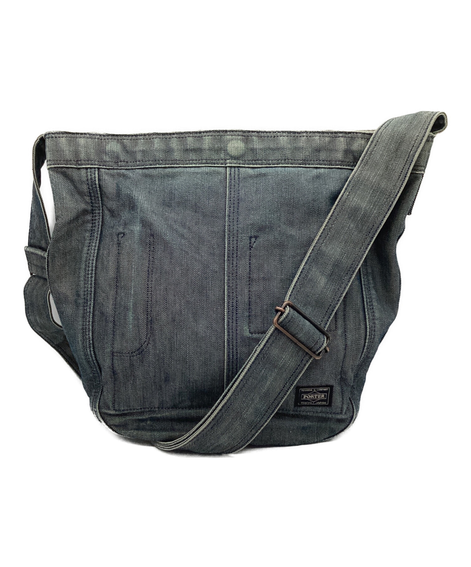 中古・古着通販】PORTER (ポーター) ショルダーバッグ インディゴ