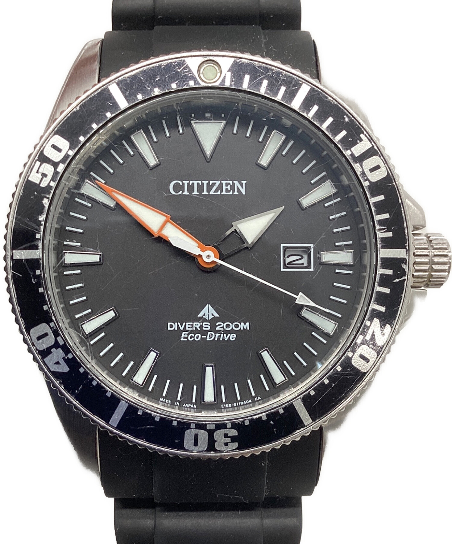 カッティングダイ(中古品) 619 中古・古着通販】CITIZEN (シチズン) ダイバーズウォッチ ブラック