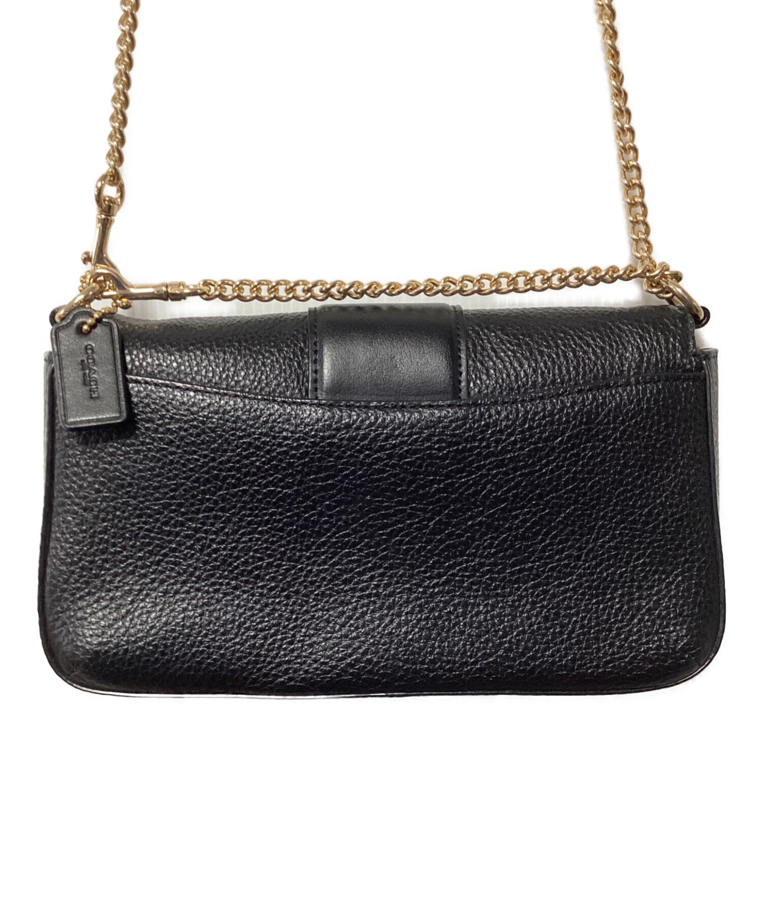 未使用 COACH コーチ シグネチャー ターンロック チェーンバッグ 中古・古着通販】COACH (コーチ) チェーンショルダーバッグ ブラック