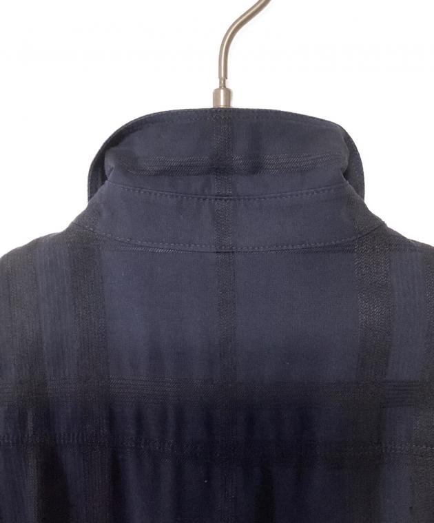 中古・古着通販】BURBERRY (バーバリー) 半袖ワンピース ネイビー