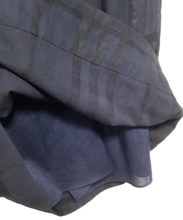 中古・古着通販】BURBERRY (バーバリー) 半袖ワンピース ネイビー