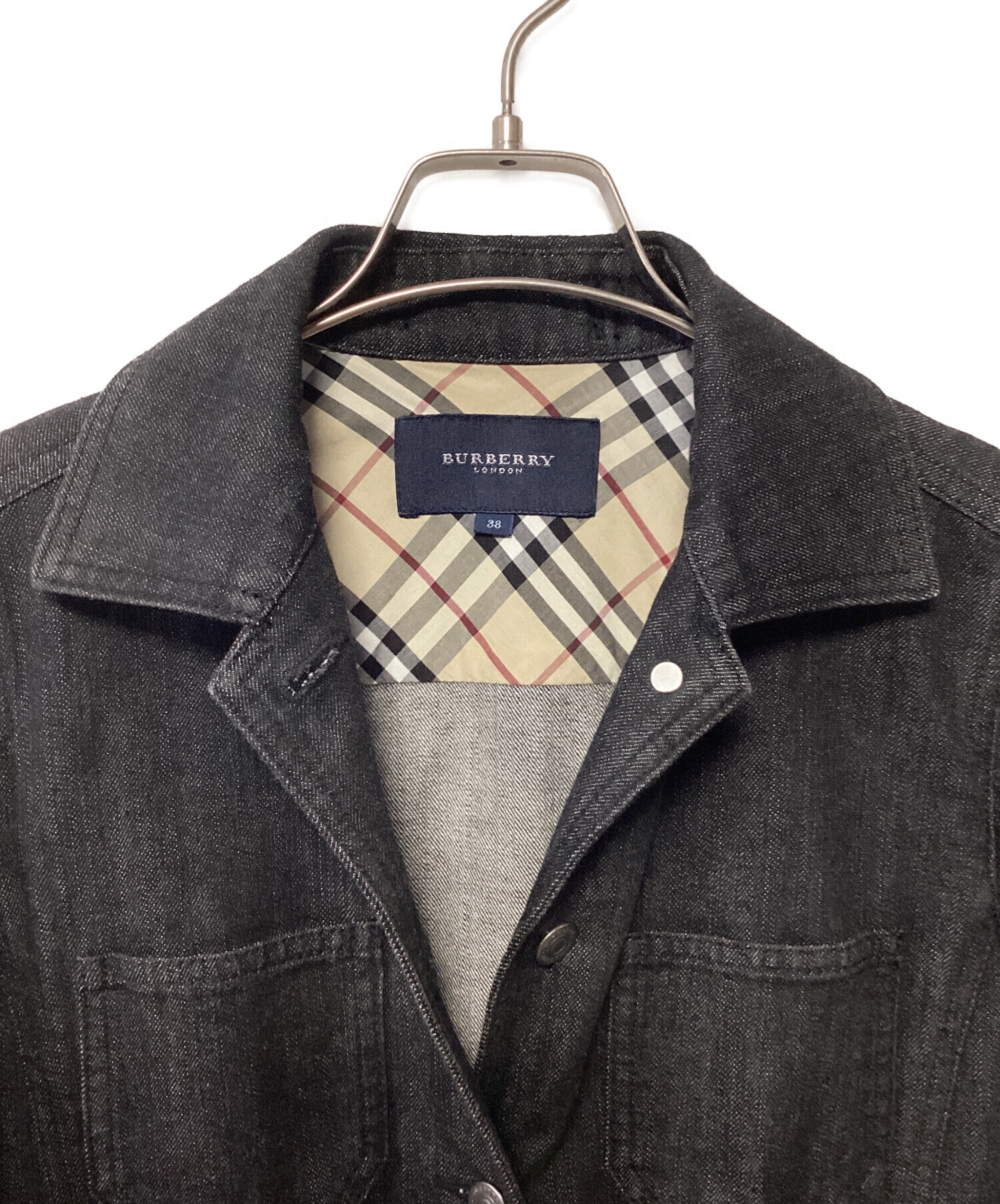 中古・古着通販】BURBERRY (バーバリー) デニムジャケット ブラック