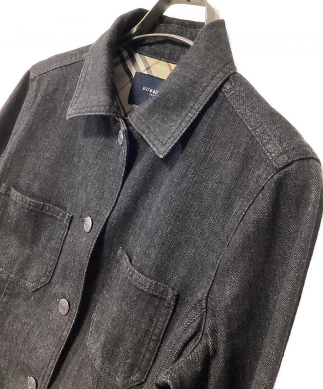 中古・古着通販】BURBERRY (バーバリー) デニムジャケット ブラック
