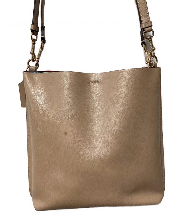 Coach ショルダーバッグ ベージュ/ブラウン 中型 中古・古着通販】COACH (コーチ) ショルダーバッグ ベージュ｜ブランド