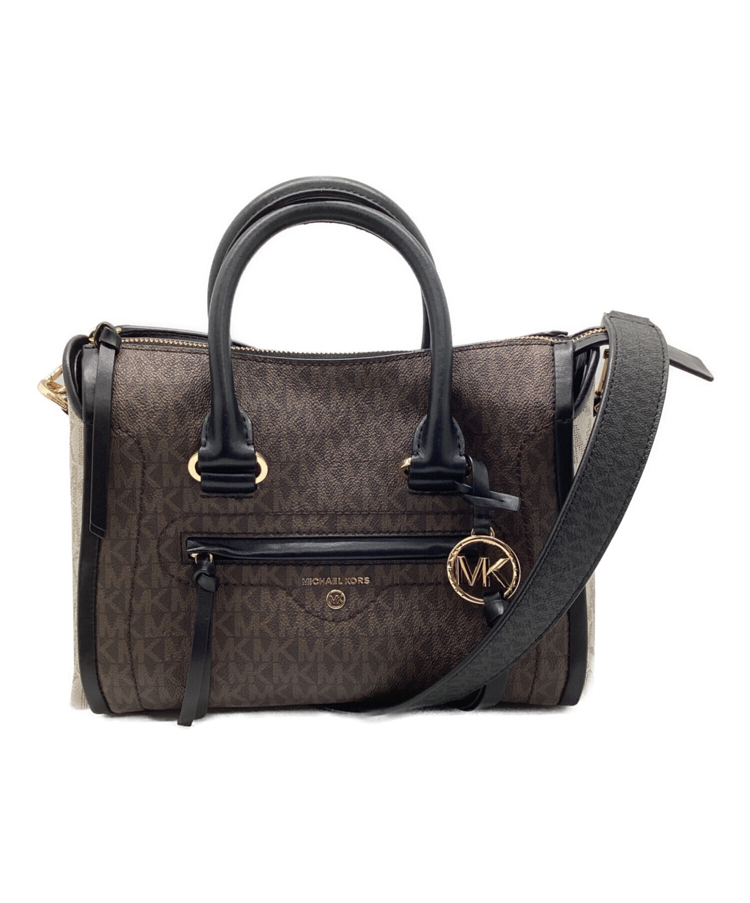 美品MICHAEL KORS 2WAYショルダーバッグ ブラウン 中古・古着通販】MICHAEL KORS (マイケルコース) 2WAYショルダーバッグ
